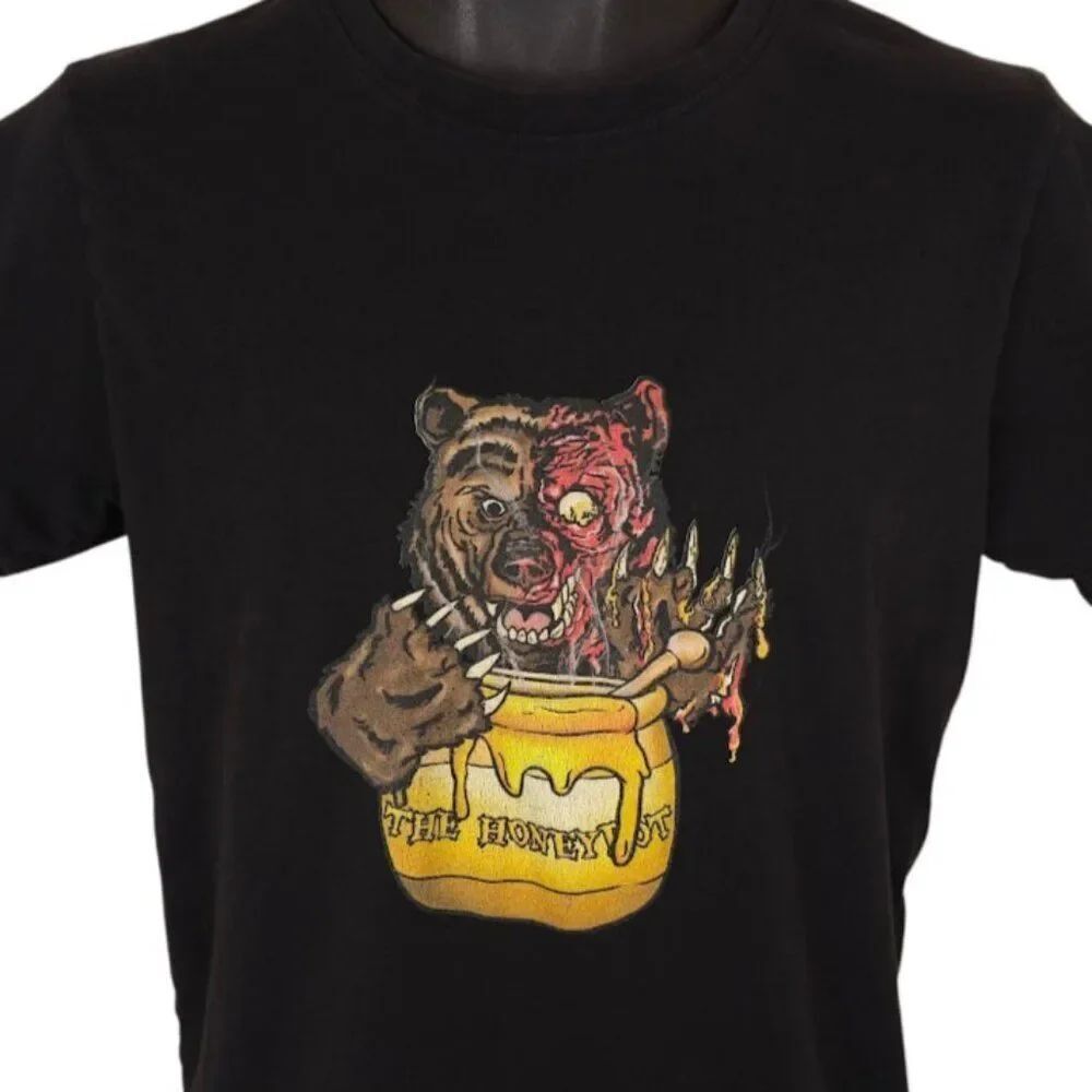 Grizzly Bear T Shirt Mens Size Medium Black Honeypot Honey Pot Horror Attack